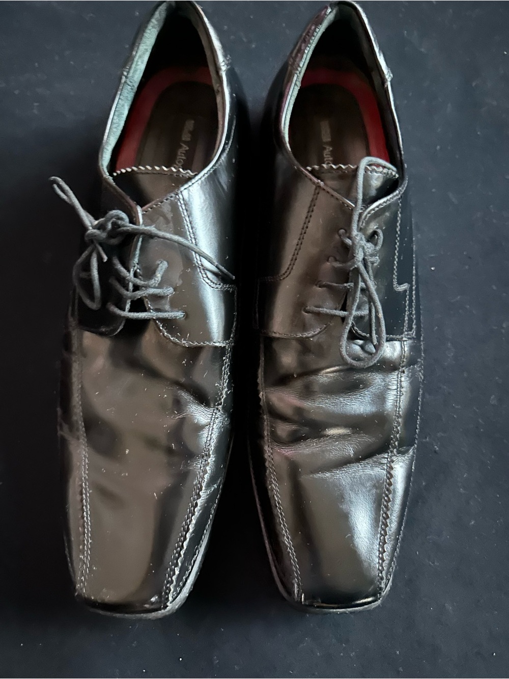 Marks & Spencer autograph Black Leather Lace-Up Oxfords dress shoes 10